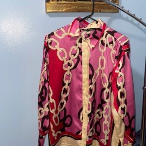Silk button down Zara shirt